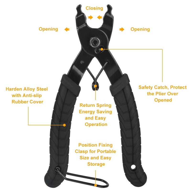 WOTOW Bicycle Chain Repair Tool Kit, Cycling Bike Master Link Pliers Remover & Chain Breaker Splitter Cutter & Chain Wear Indicator Checker & Reusable Missing Connector for 6/7/8/9/10 Speed Chain - Image 5